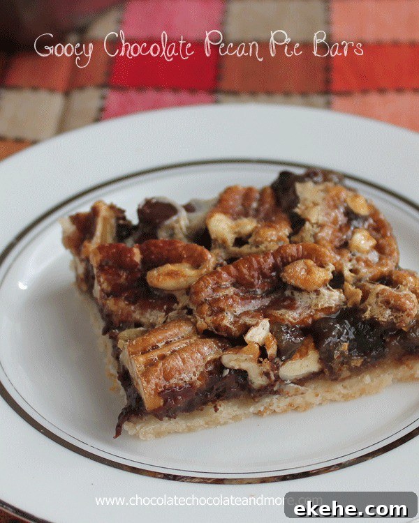 Gooey Chocolate Pecan Pie Bars