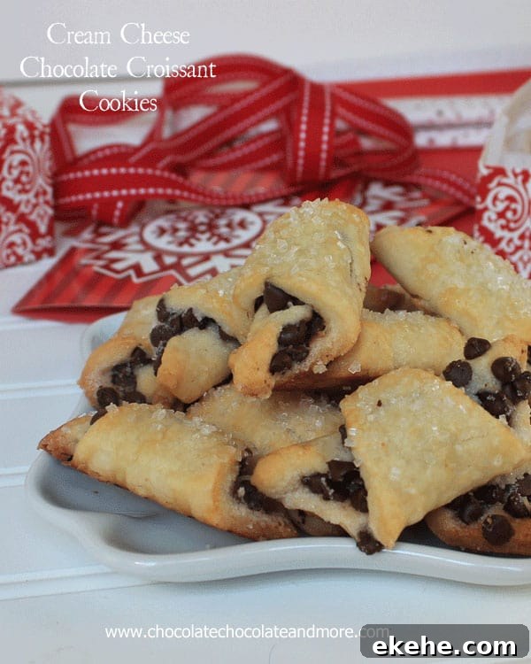 Cream Cheese Chocolate Croissant Cookies