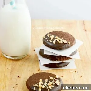 Chocolate Hazelnut Shortbread Cookies