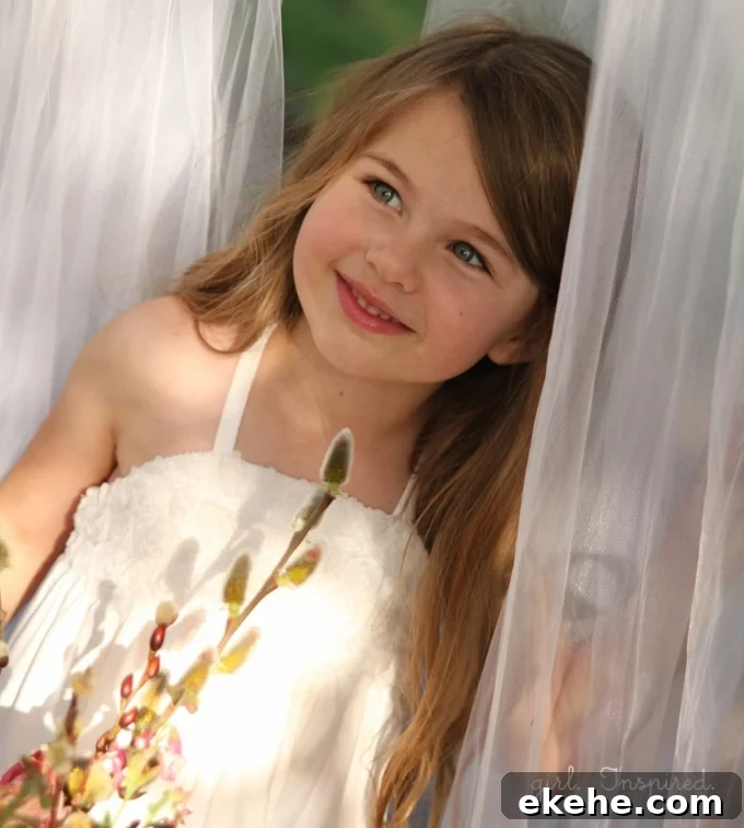 Hanging Tulle Tent - great for entertaining little guests or creating a fun focal spot in the yard