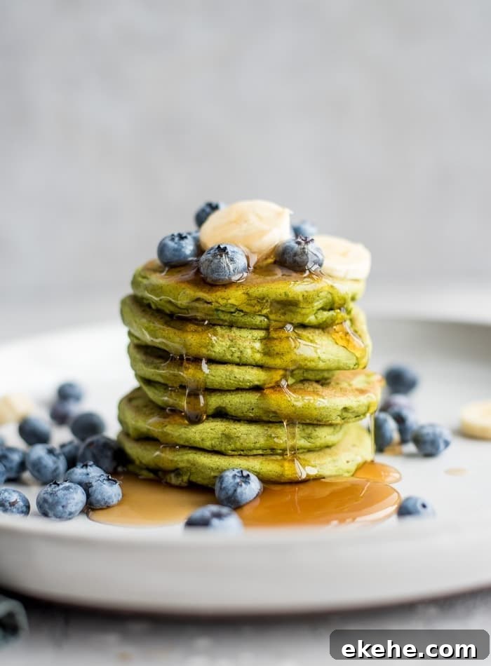 Green Vegan Gluten-Free Protein Pancakes
