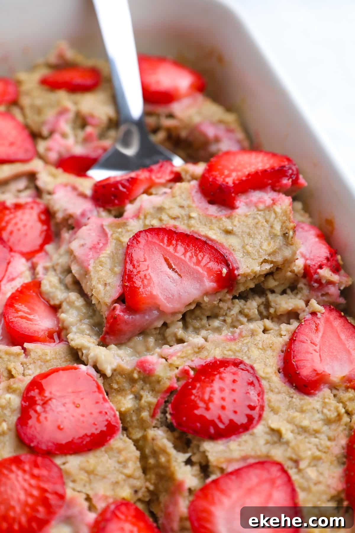 protein strawberry baked oatmeal