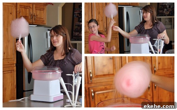 Cotton candy making