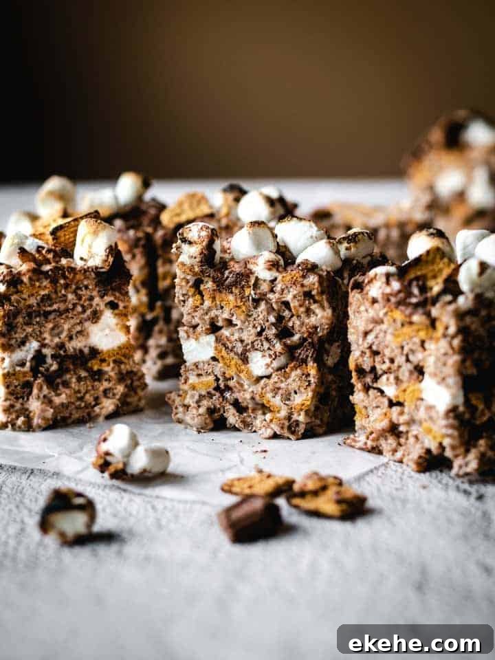 s'mores Rice Krispie treats