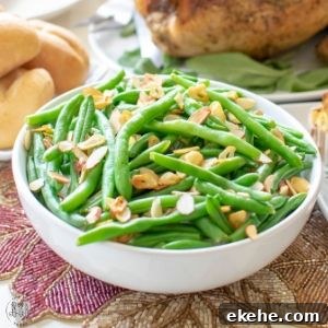 Small photo of fried garlic and almond green beans