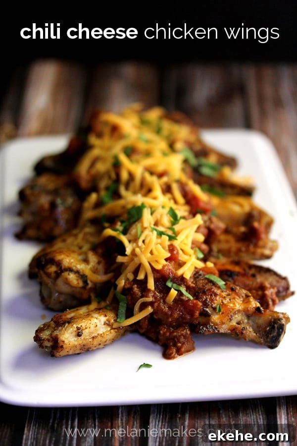 Chili Cheese Chicken Wings | Melanie Makes