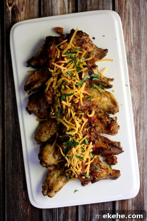 Chili Cheese Chicken Wings | Melanie Makes