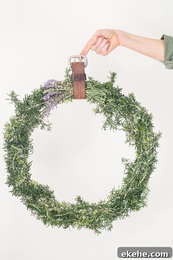 shot of rustic wreath - rosemary wreath, rosemary wreaths, rosemary bushes, rosemary sprig, rosemary bush, mini wreath, mini wreaths