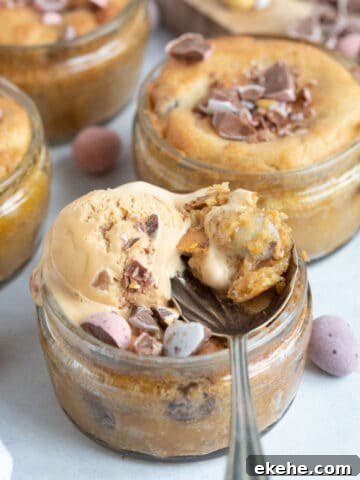 Air fryer mini egg dessert pots.