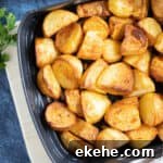 Roast potatoes in an air fryer.