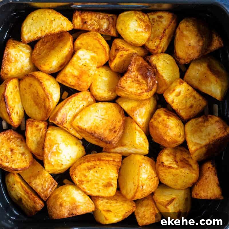 Air fried roast potatoes.