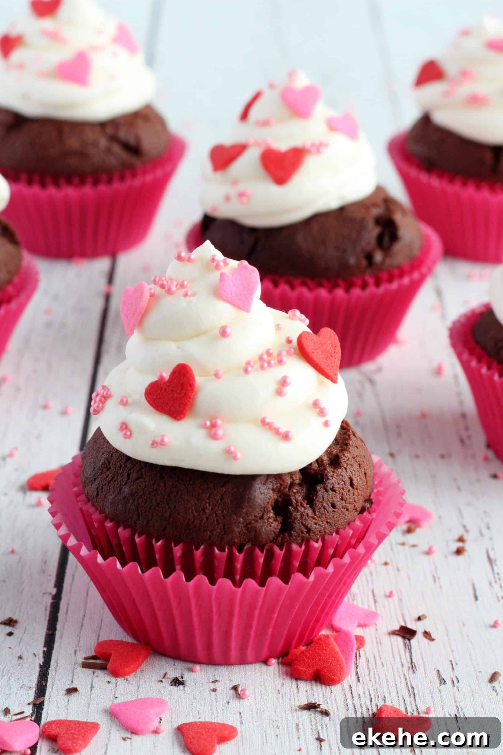Valentine's chocolate cupcakes