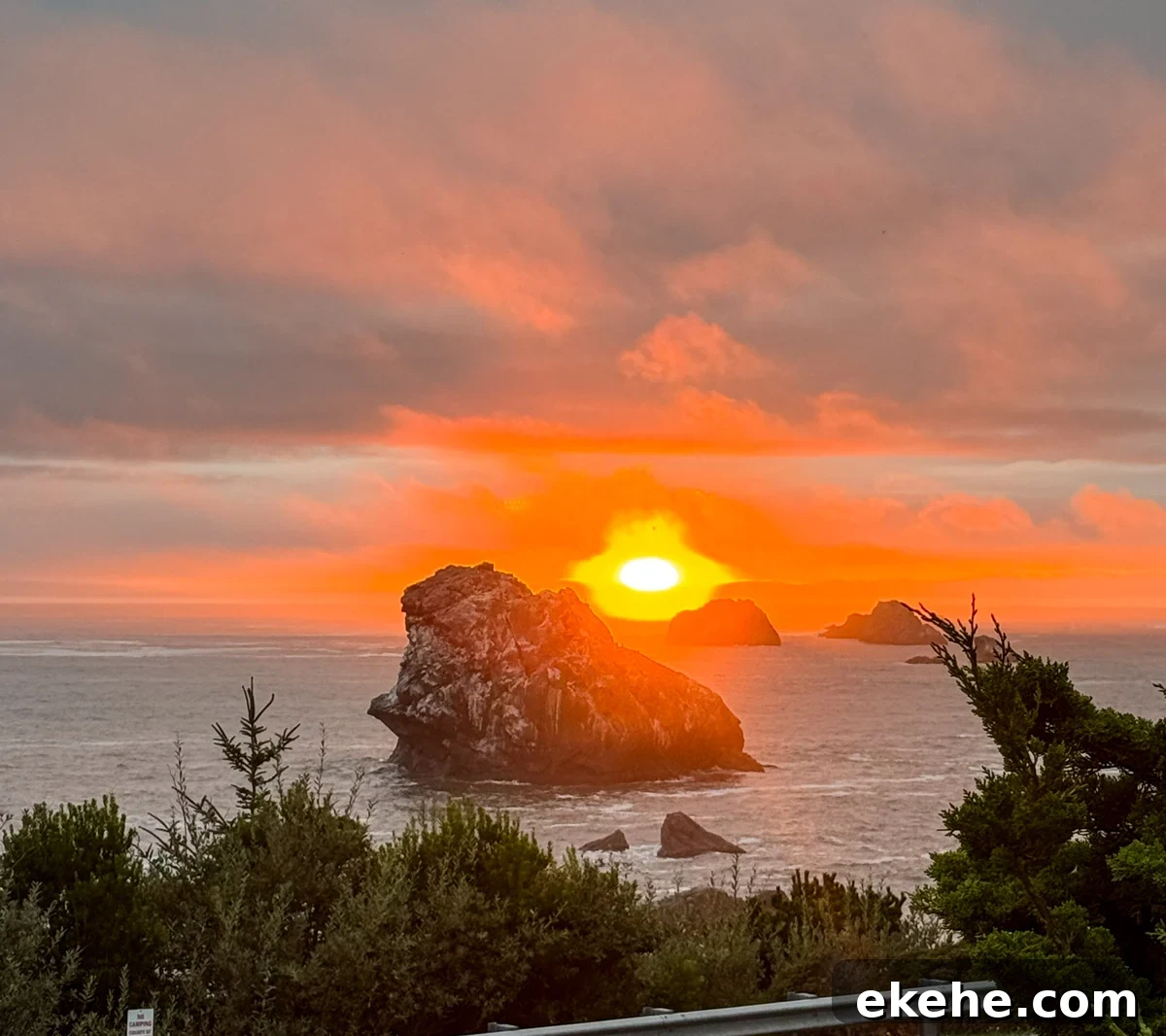 sunset over the ocean