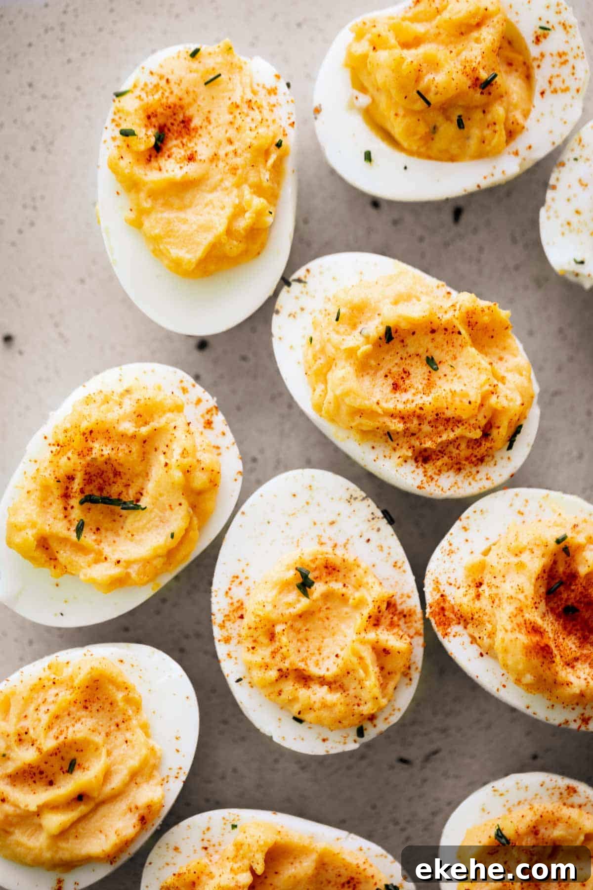 Classic Deviled Eggs on a plate 