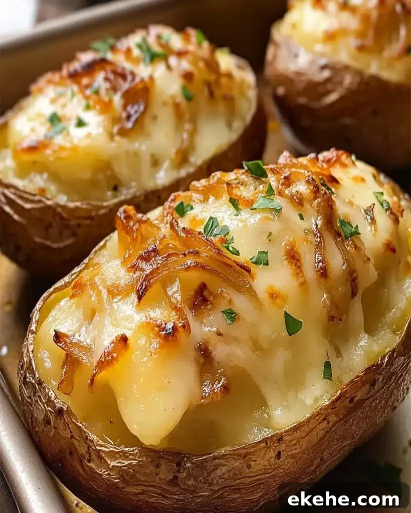 French Onion Stuffed Potatoes