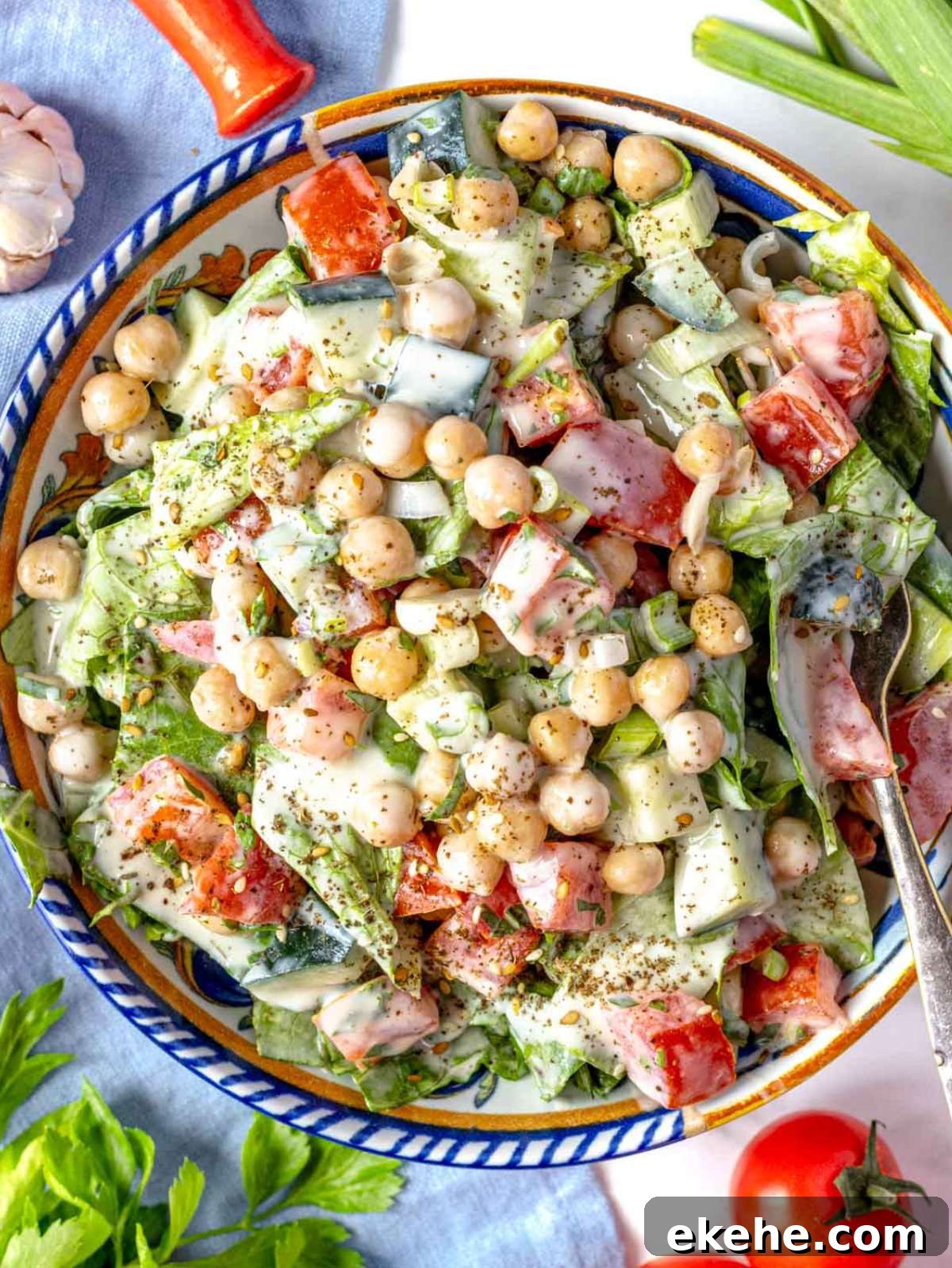 Mediterranean tahini salad.