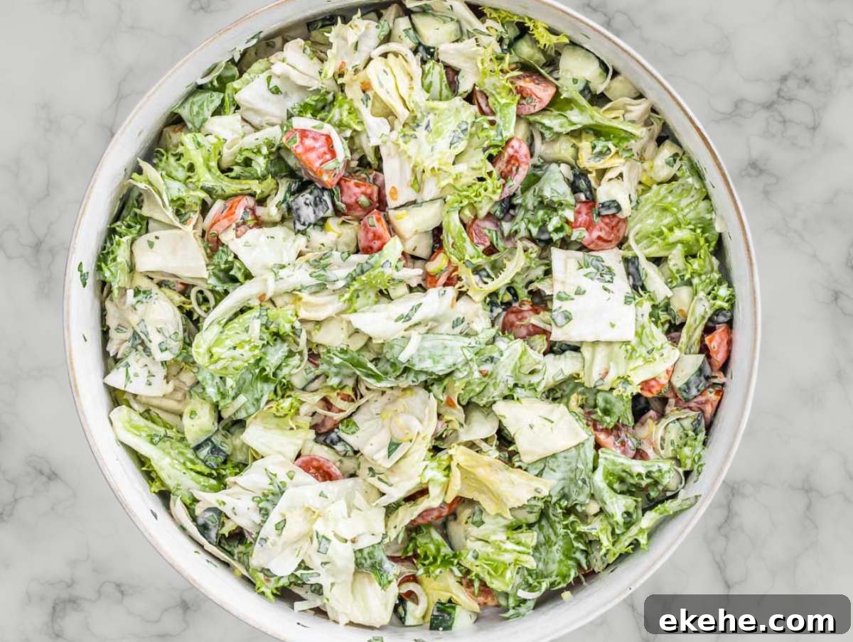 tahini salad after mixing