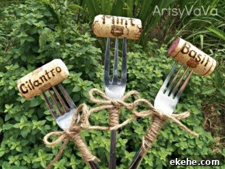 Fork & Cork Plant Markers
