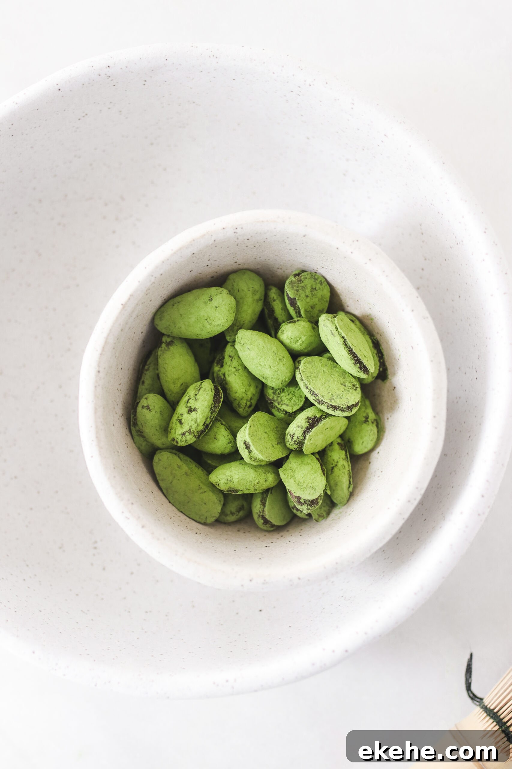 Matcha Dusted Chocolate Almonds