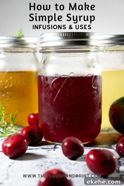 3 jars of flavored simple syrups