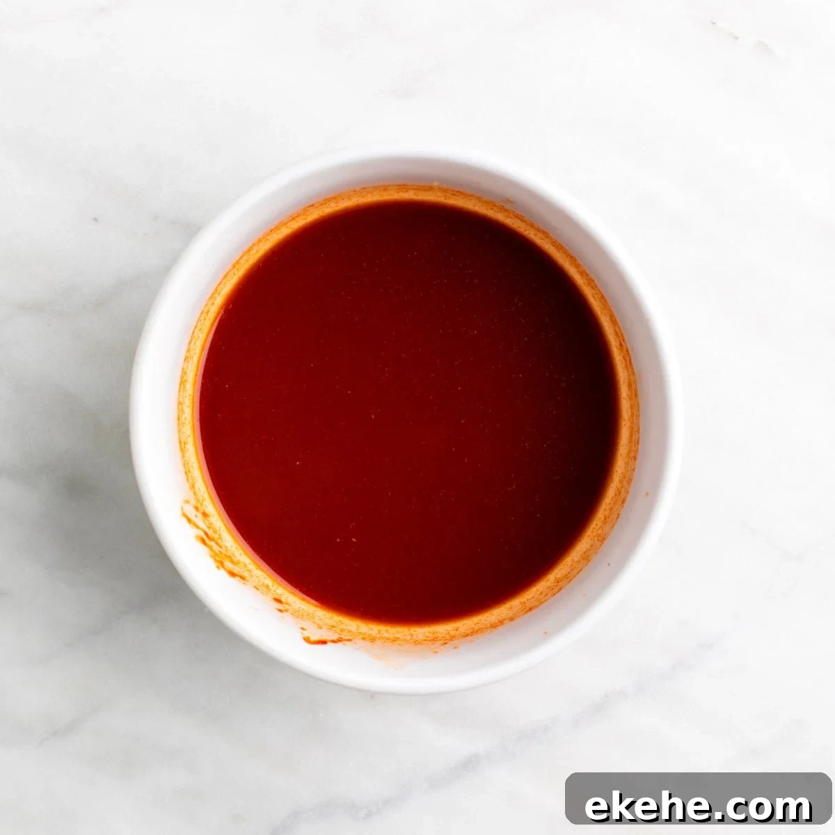 Spicy tofu sauce in a bowl.