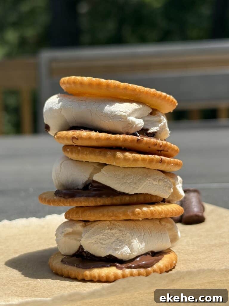stack of snacker s'mores