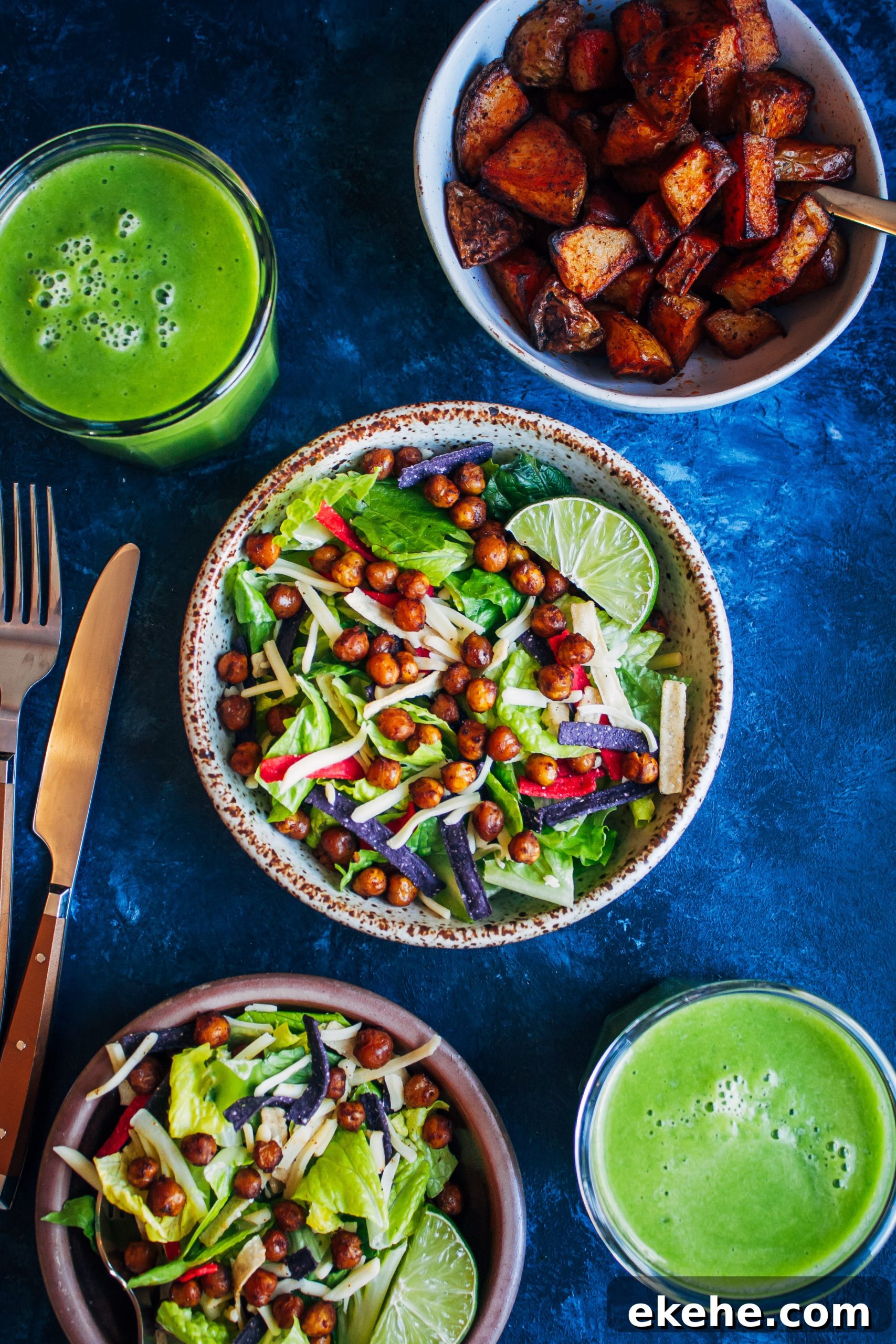 Crunchy Vegan Chipotle Salad | Well and Full | #vegan #chipotle #recipe
