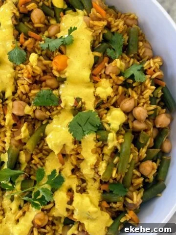 Rice pilaf with vegetables