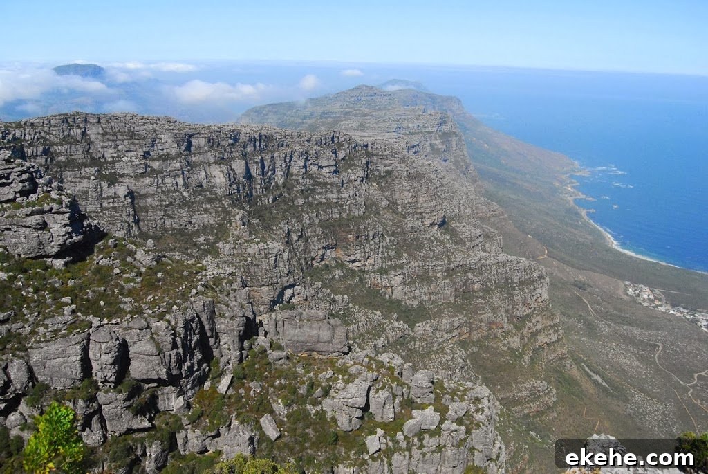 Rocky terrain on Table Mountain