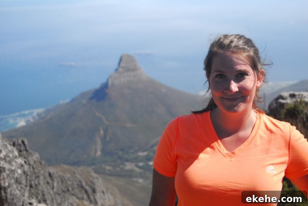 Climbable rock on Table Mountain