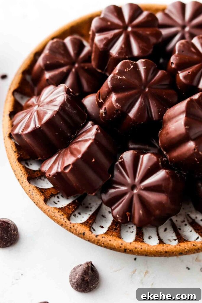 mini chocolates on a plate