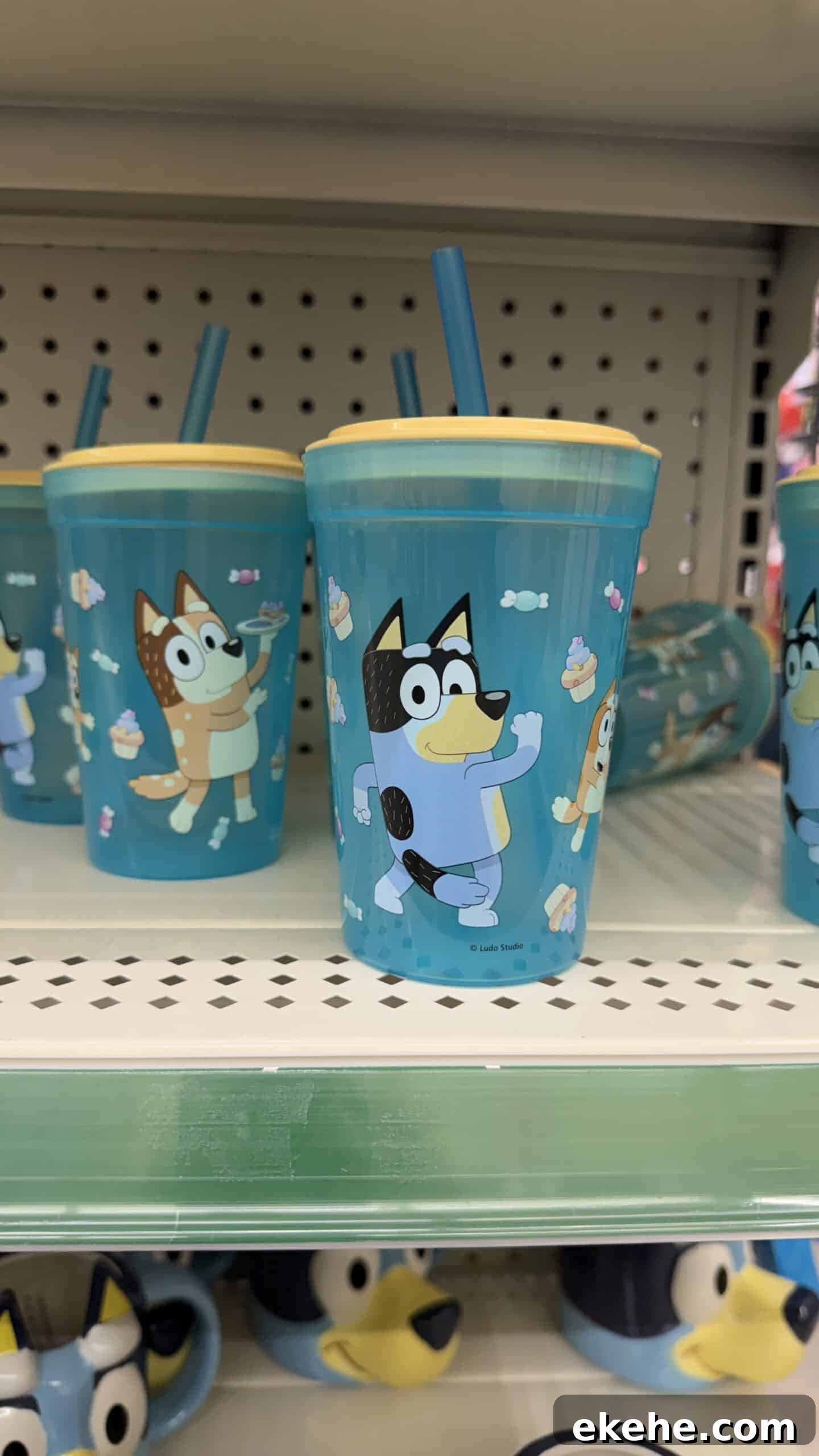 bluey cup on shelf at dollar tree
