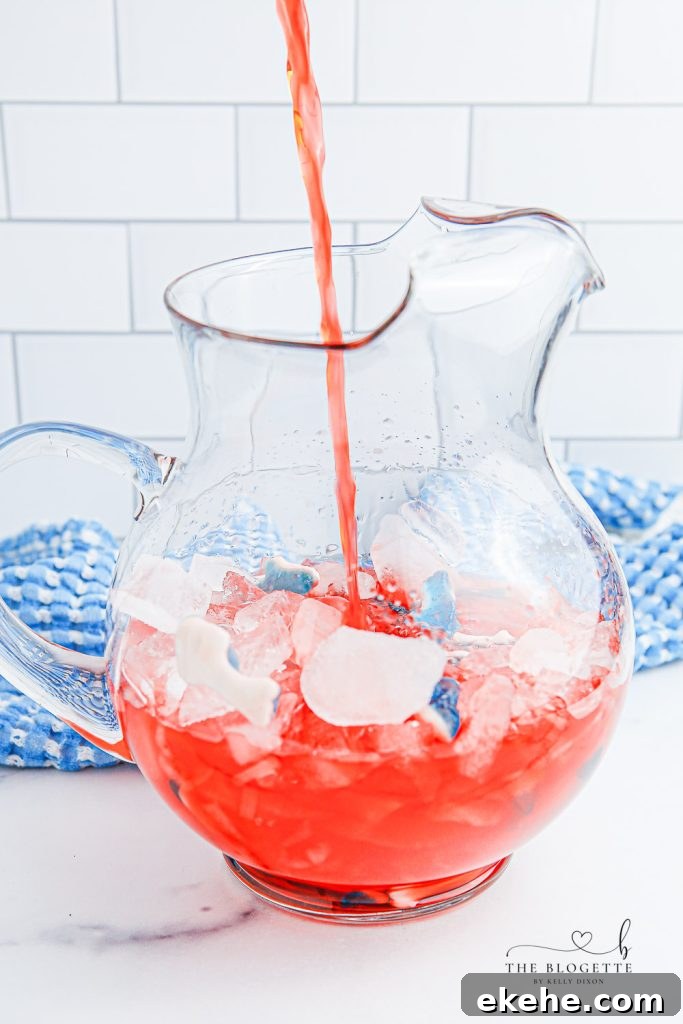 Shark Attack Survival Punch: How to Defend Yourself in Water 6 Red punch with gummy fish